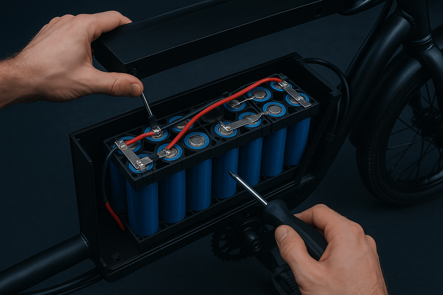 Montagem de bateria para e-bike